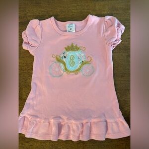 4T Princess Carriage embroidered E Shirt